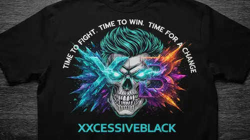 Schwarzes Premium Rock T-Shirt aus 100% gekämmter Baumwolle mit Öko-Tex zertifizierten Farben von XXCESSIVEBLACK.