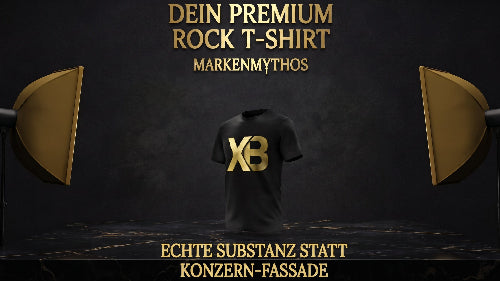 Dein Premium Rock T-Shirt: Das Visual zum Blog-Beitrag über echte Substanz versus Konzern-Fassade.