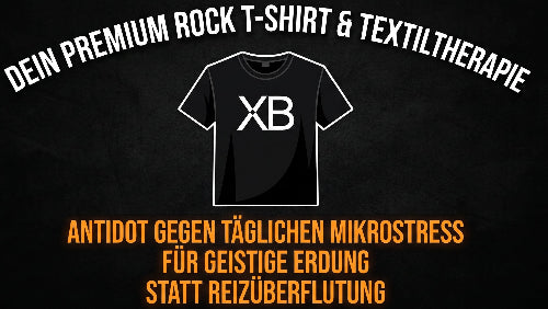Dein Premium Rock T-Shirt: Textiltherapie gegen Mikrostress und für geistige Erdung.