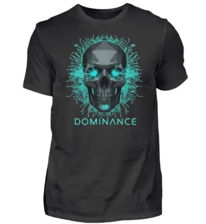 Schwarzes Premium Rock T-Shirt für Männer aus 100% gekämmter Baumwolle mit komplexem Skull Design aus Öko-Tex zertifizierten Farben.