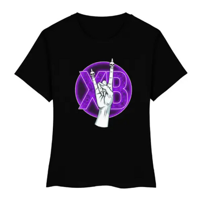 Rock T-Shirt für Frauen mit Devilshorn-Hand Design.