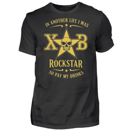 Rockiges T-Shirt für Männer mit hochwertigem Druck, i was Rockstar.