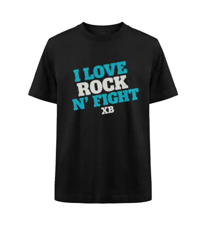  Premium Rock T-Shirt für Männer mit hochwertigem Design-Rock N' Fight-Schrift-Druck.